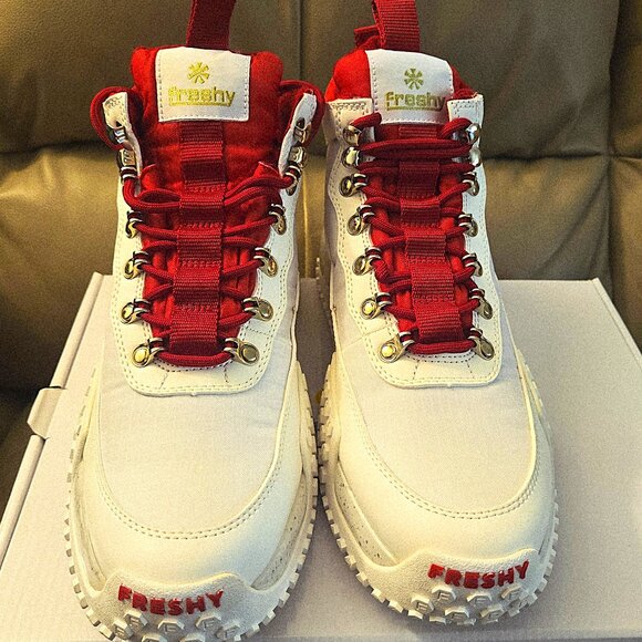 Freshy World Navigator White / Red Shoe - Boot Size 8.5 men's / 10.5 women's NIB - Picture 2 of 8
